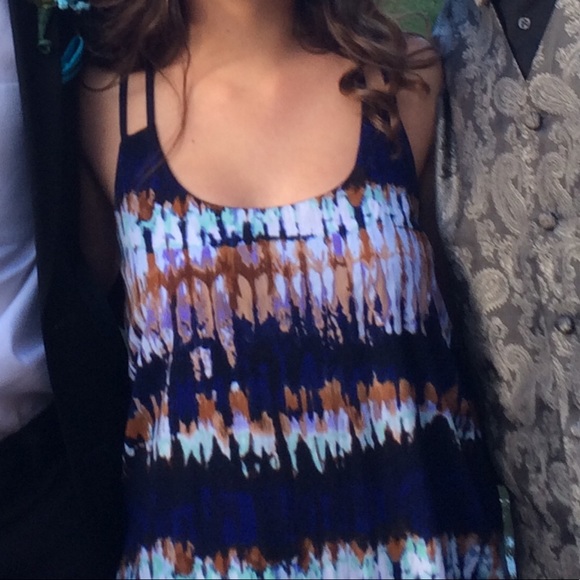 Blue short summer dress - Picture 2 of 3